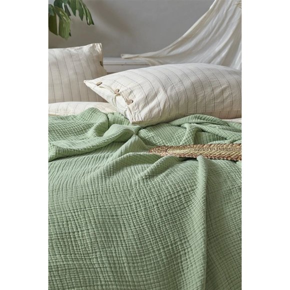 4-Layer Muslin Quilt - 100% Cotton Double Bed Cover - Picture 2 of 3